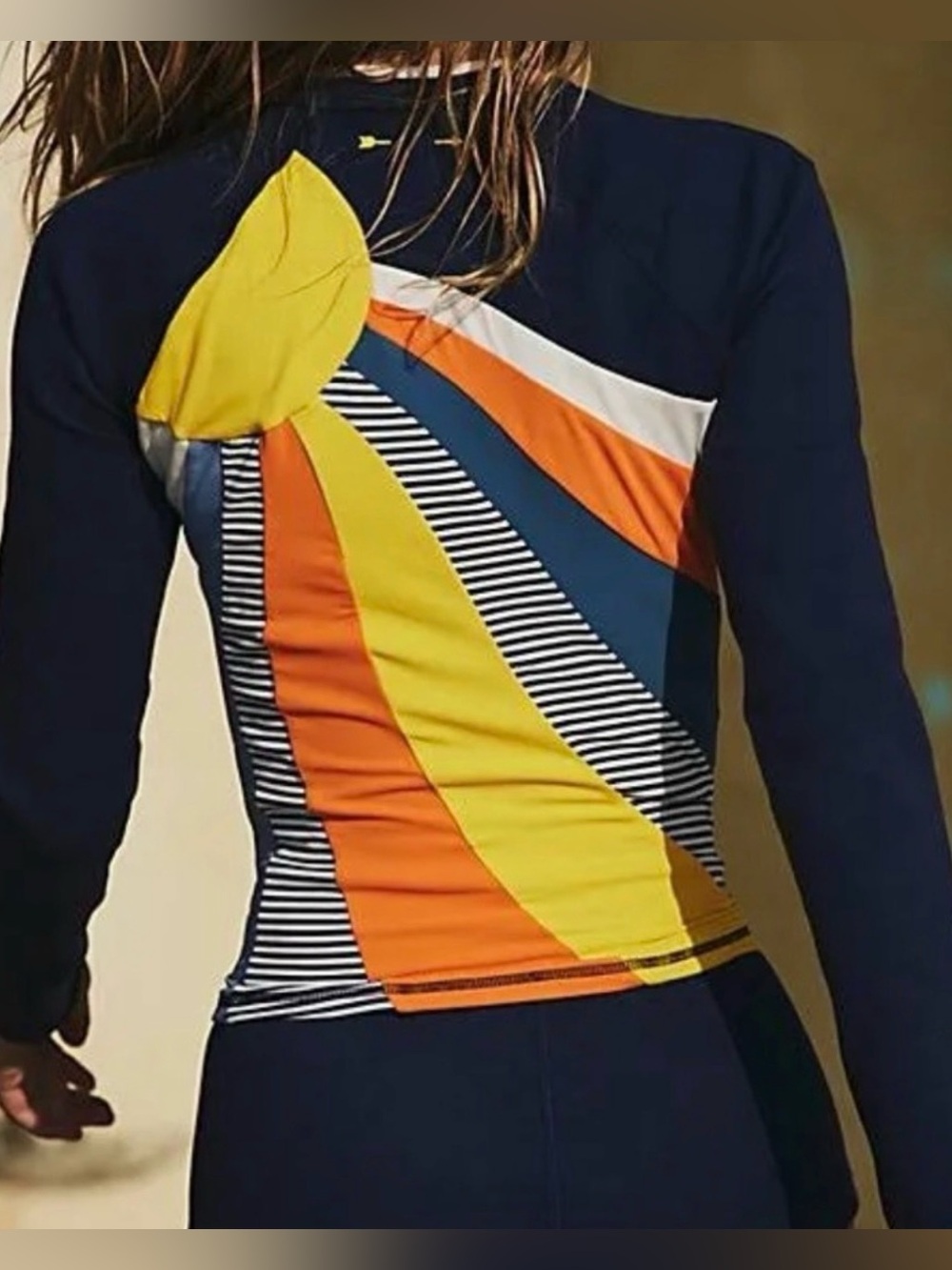 The Upside Navy Zip Jacket and High-Rise Shorts Set